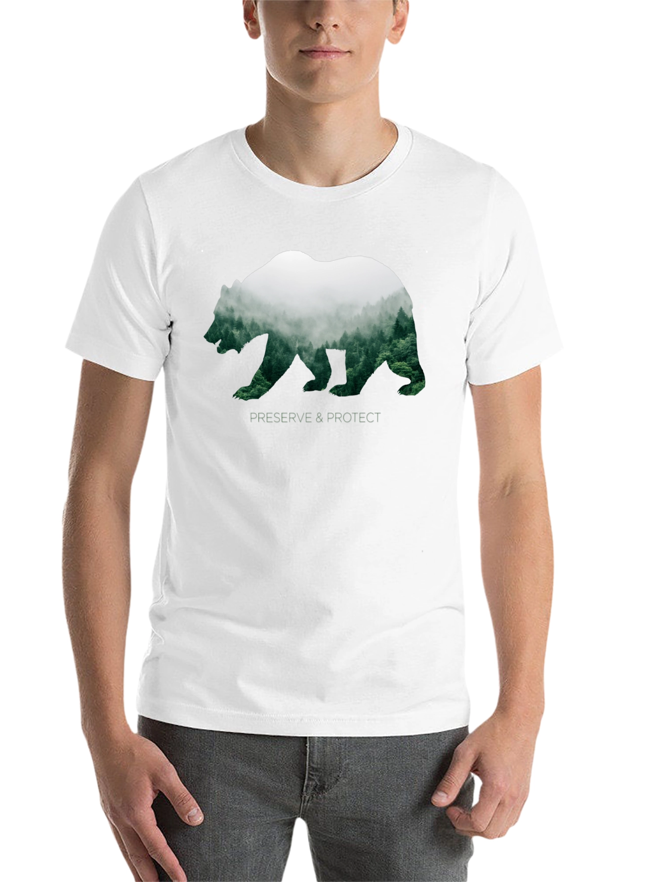 Black Preserve & Protect Bear Silhouette T-Shirt view 14