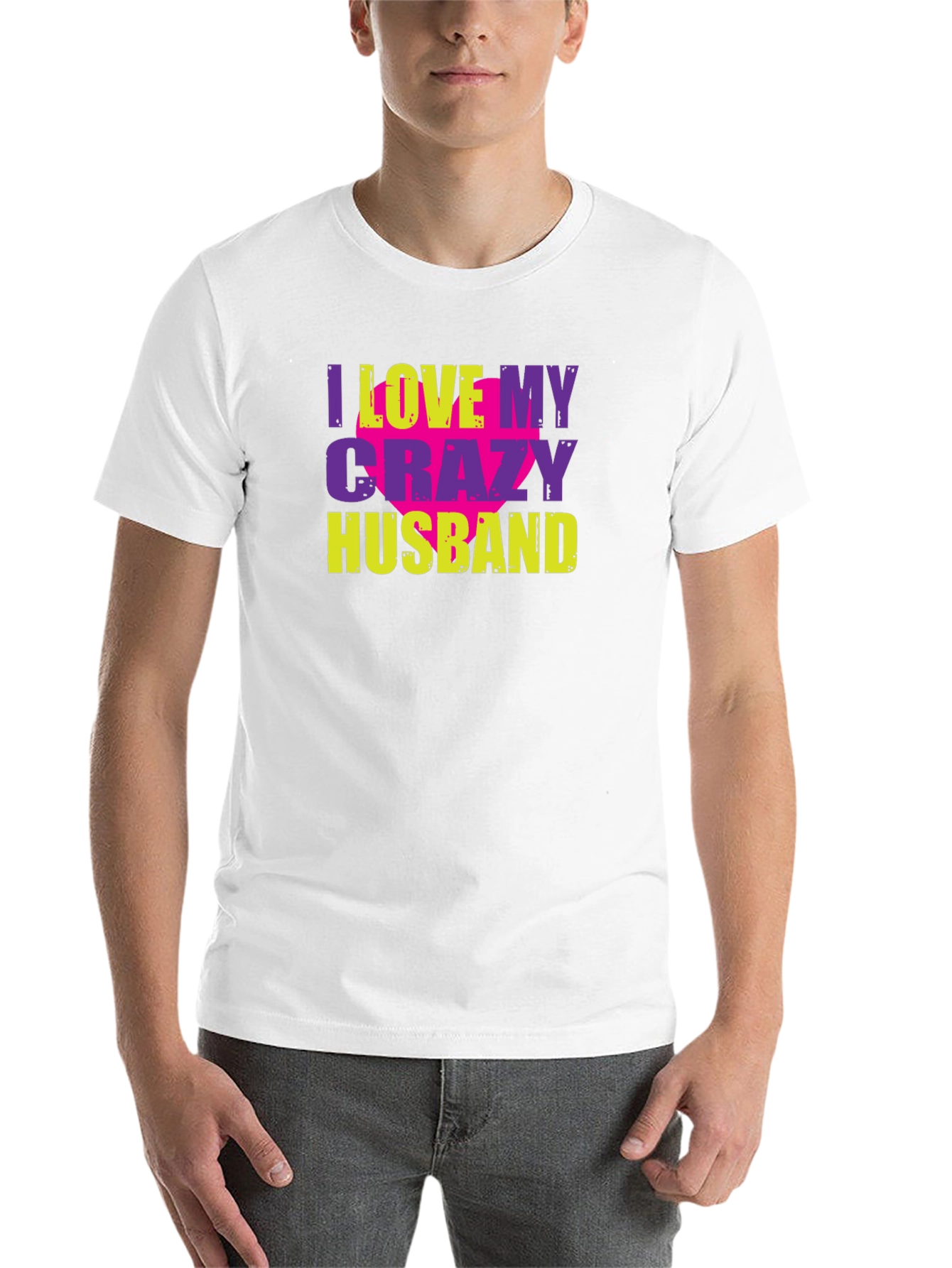 Black I Love My Crazy Husband Graphic Tee view 14