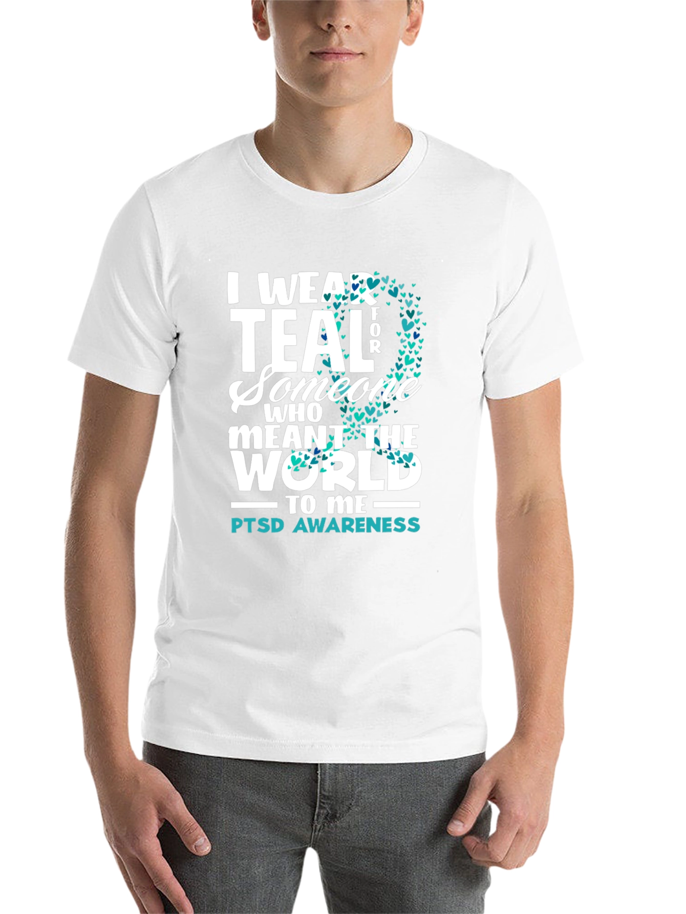 PTSD Awareness Teal T-Shirt - 14
