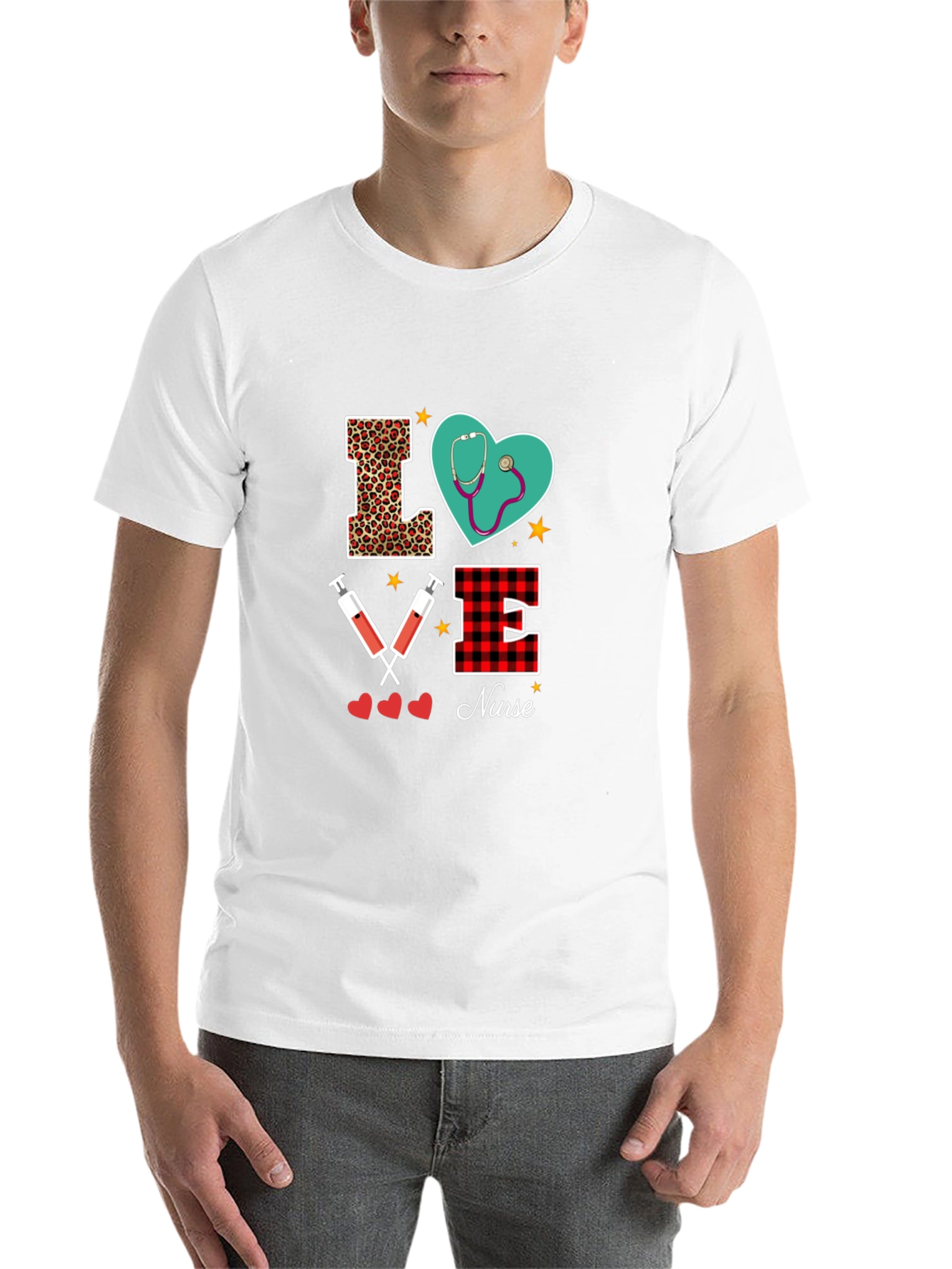 Black Love Nurse Graphic Tee Shirt view 14