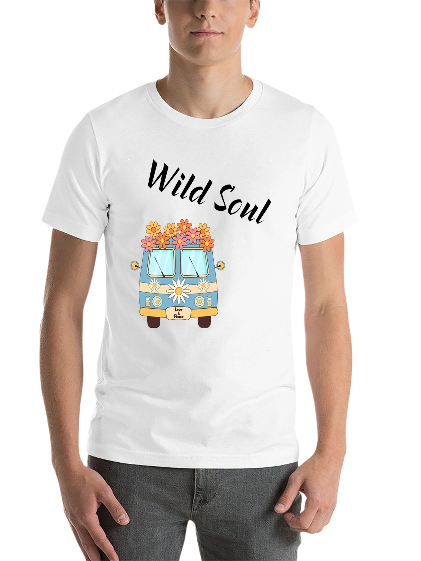Black Wild Soul Hippie Van Graphic Tee view 14