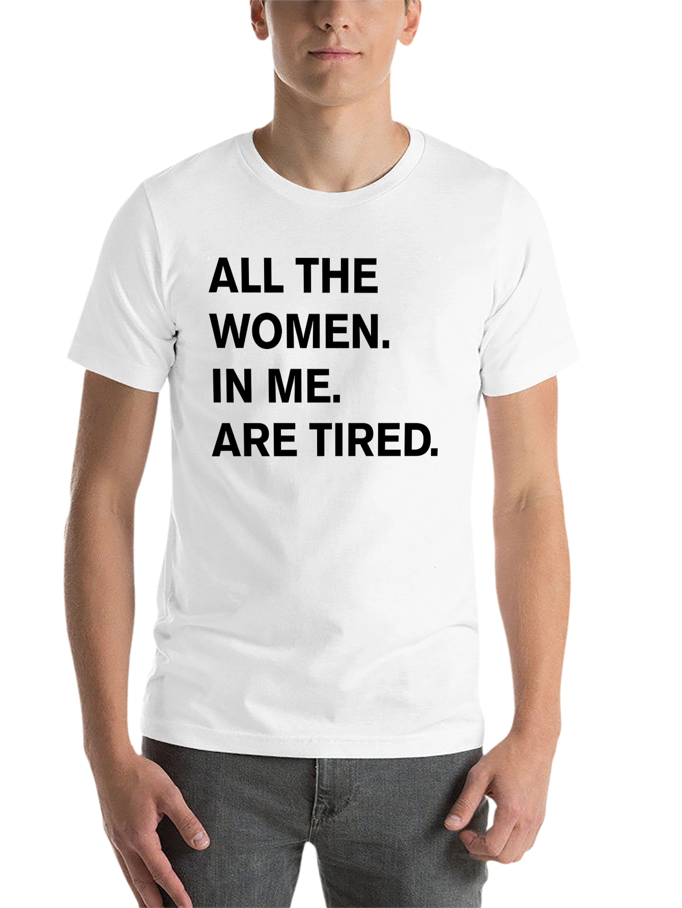Black All The Women In Me Are Tired T-Shirt view 14