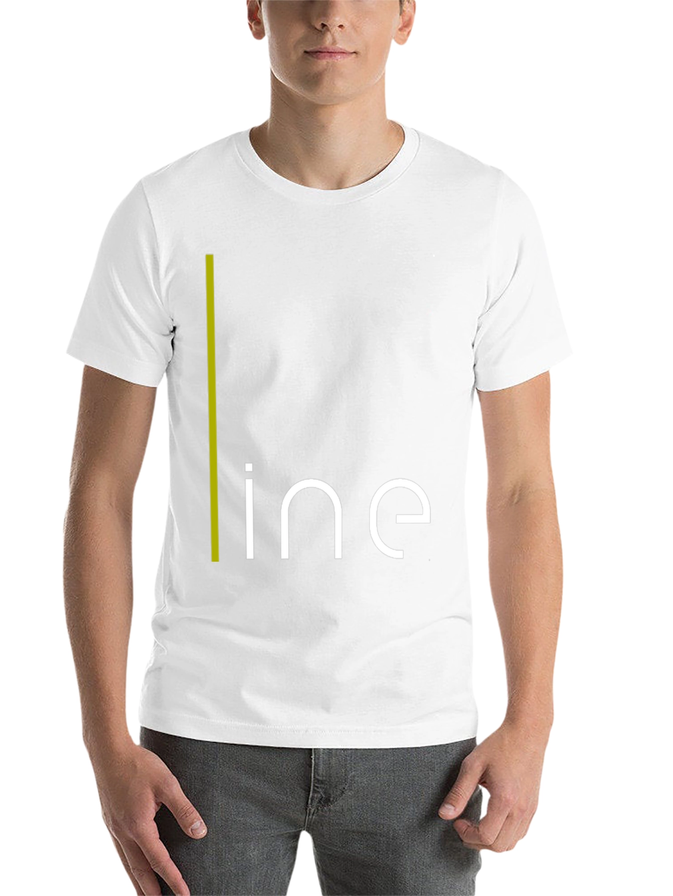 Black Modern Minimalist Line Graphic T-Shirt view 14