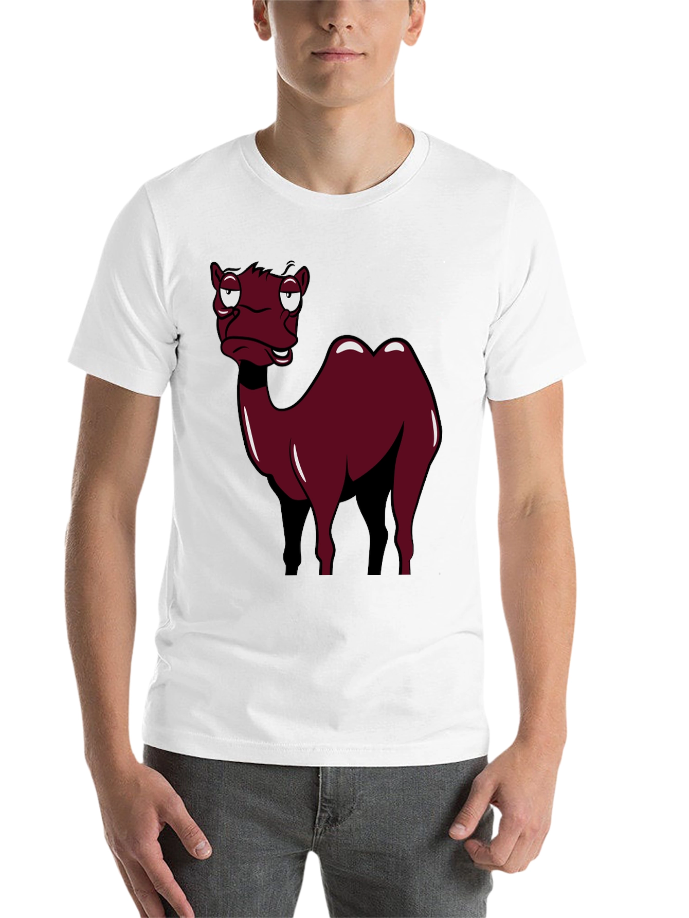 Black Camel Cartoon Graphic T-Shirt view 14