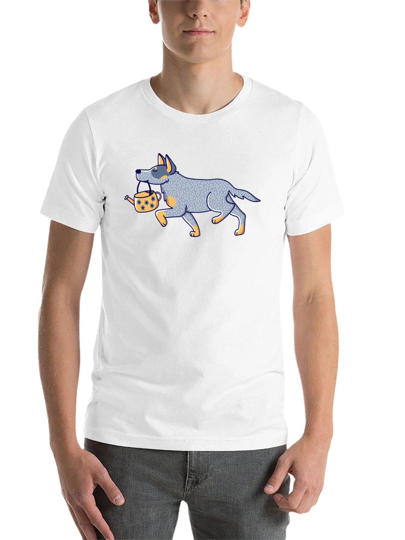 Dog with Teapot Graphic Tee - 14