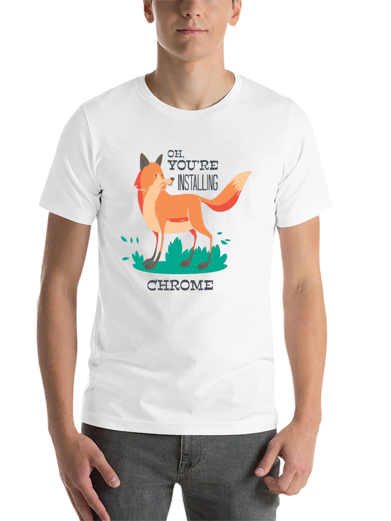Black Firefox vs Chrome T-Shirt - Funny Geek Tee view 14