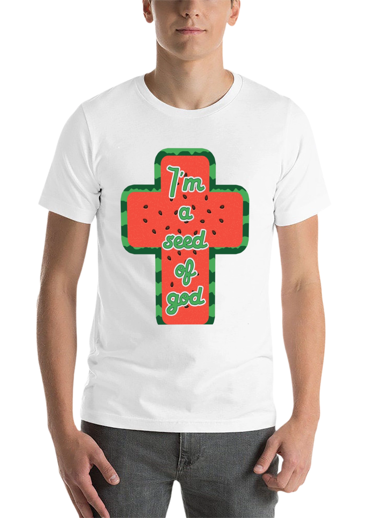 Black I'm a Seed of God Graphic T-Shirt view 14