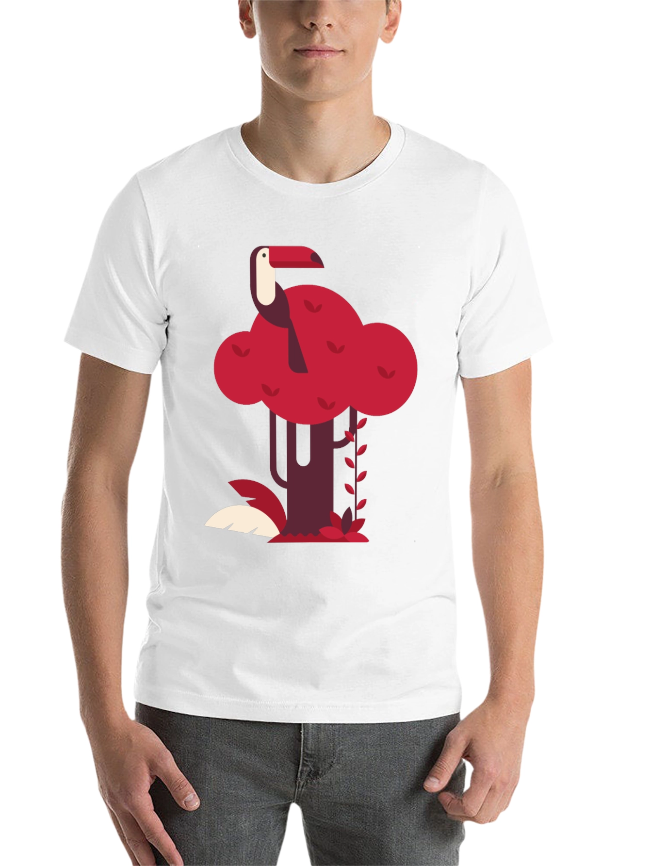 Black Tropical Toucan Graphic Tee - Black view 14