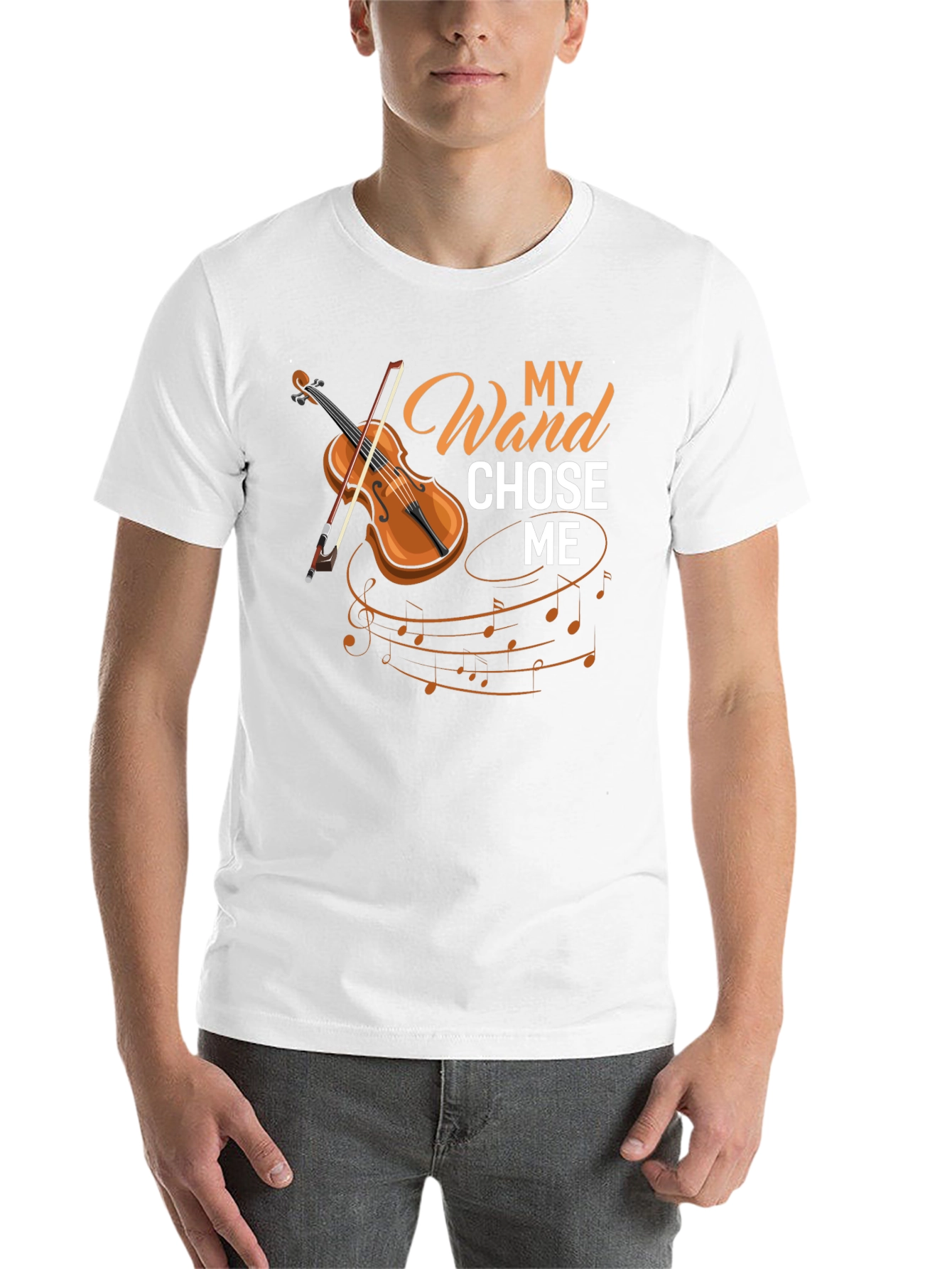 Black My Wand Chose Me Violin T-Shirt view 14