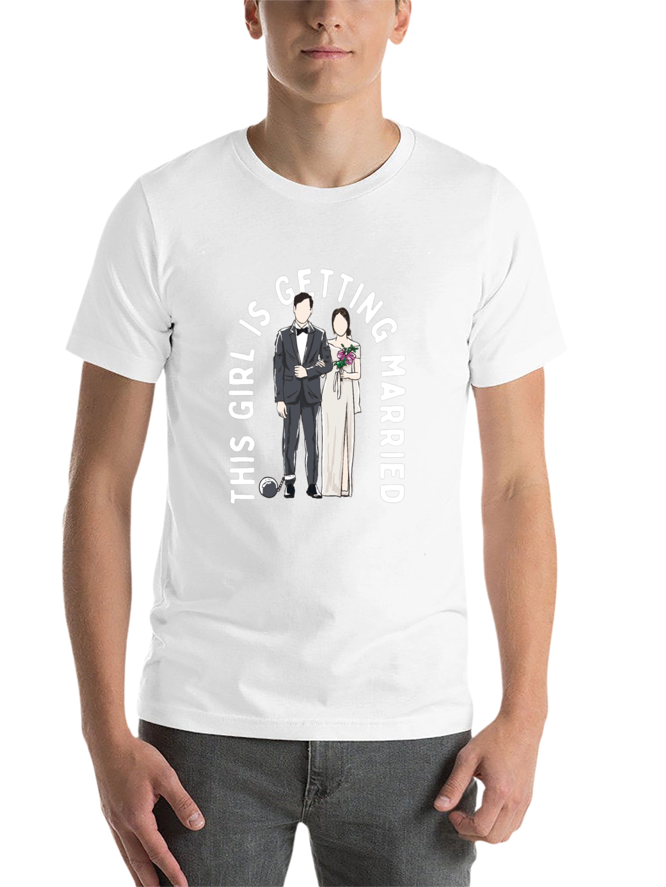 Black This Girl Is Getting Married Groom & Bride T-Shirt view 14