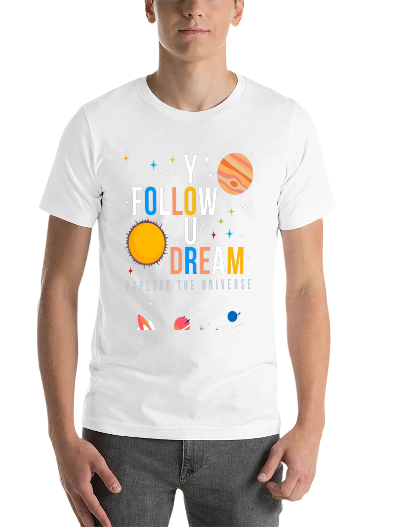 Follow Your Dream Universe Graphic T-Shirt - 14