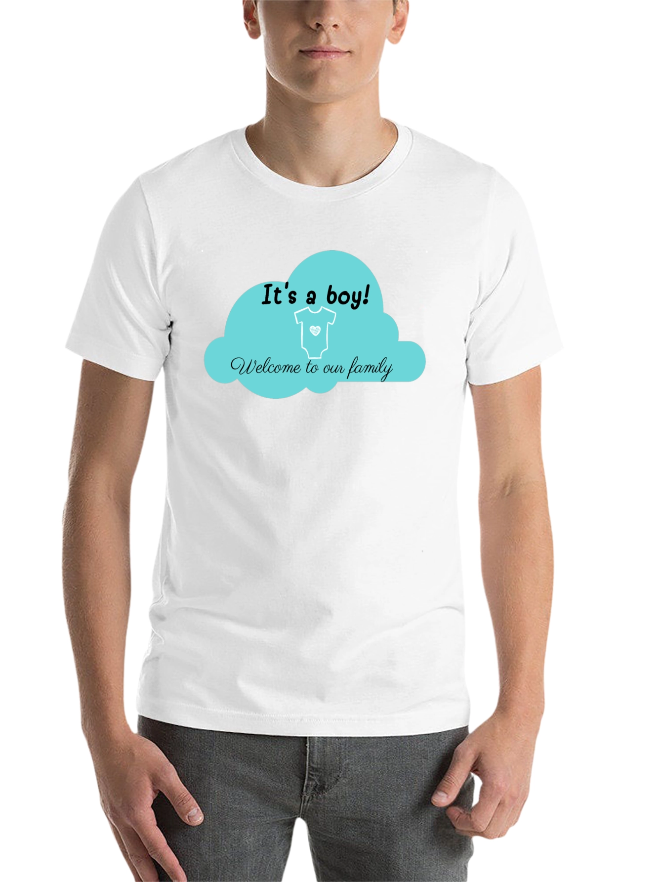 Black It's a Boy! T-Shirt - Baby Shower Gift view 14