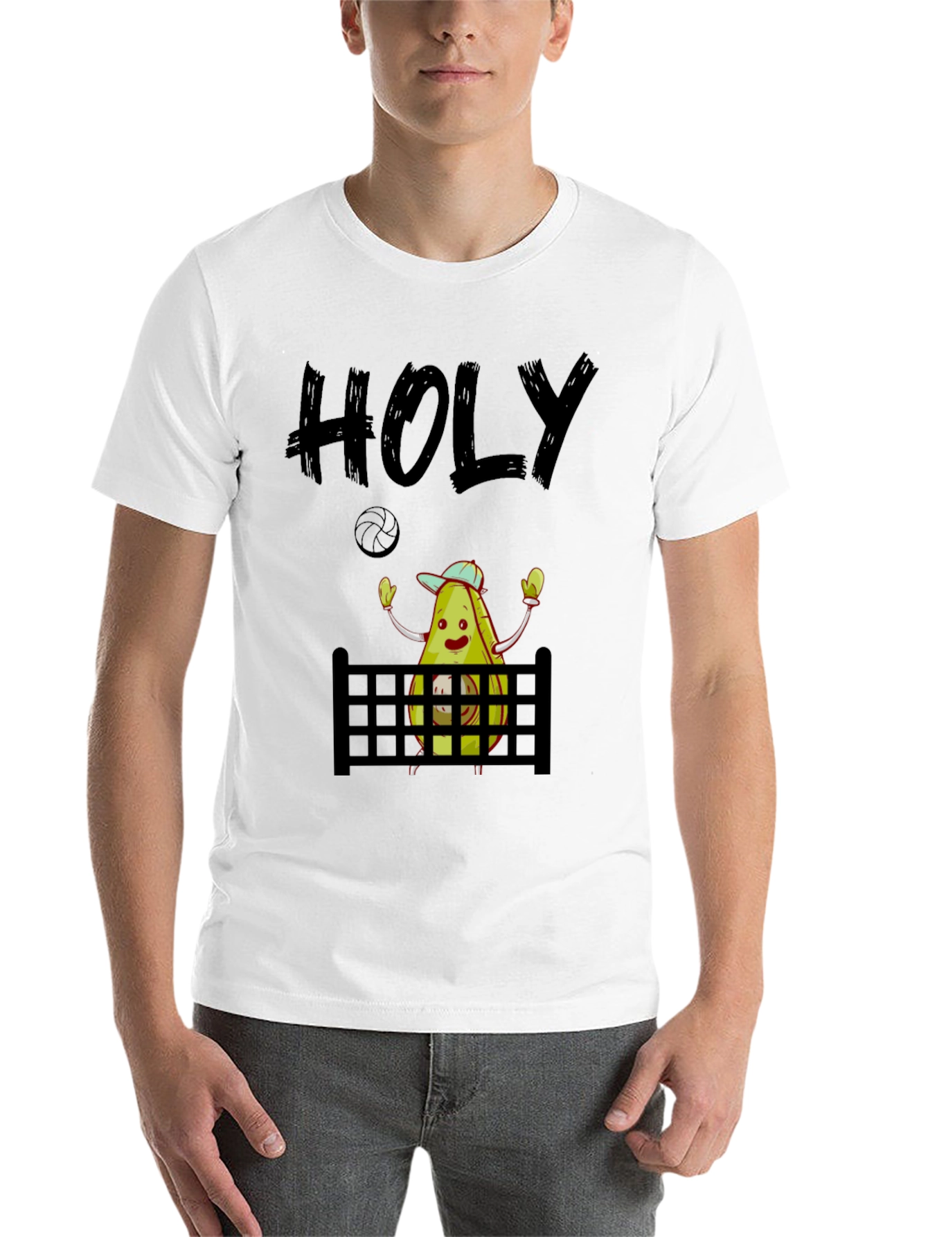 Black Holy Guacamole Volleyball T-Shirt view 14