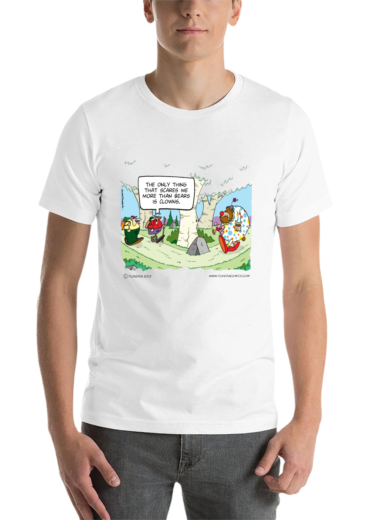 Black Clowns vs Bears T-Shirt: Cartoon Humor Tee view 14