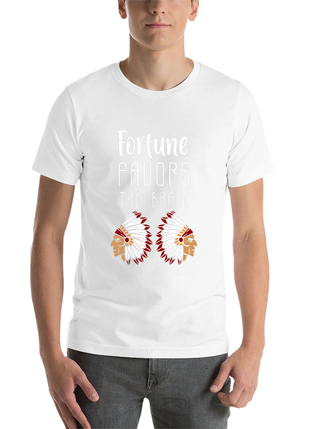 Black Fortune Favors the Brave Graphic Tee view 14