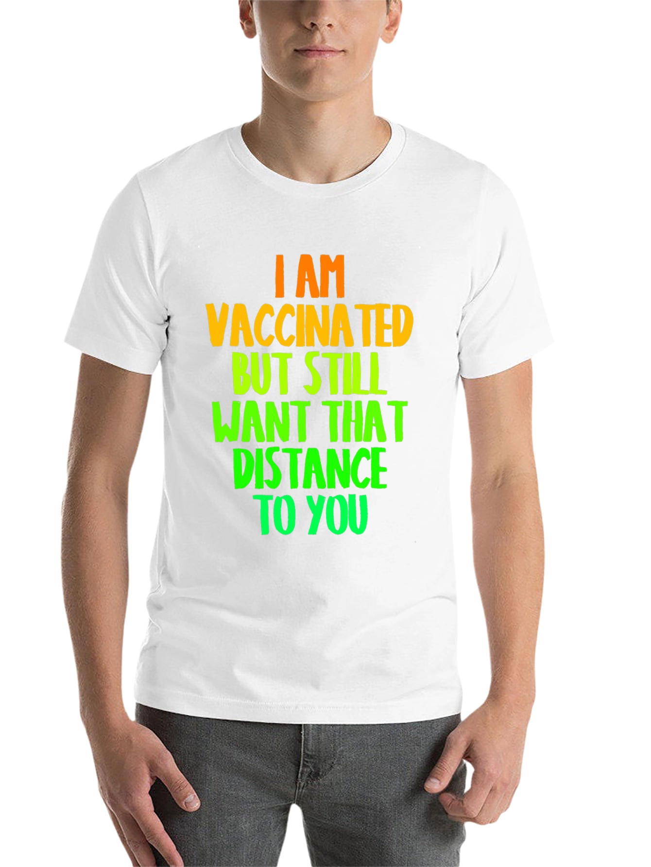 Black Vaccinated Distance T-Shirt view 14