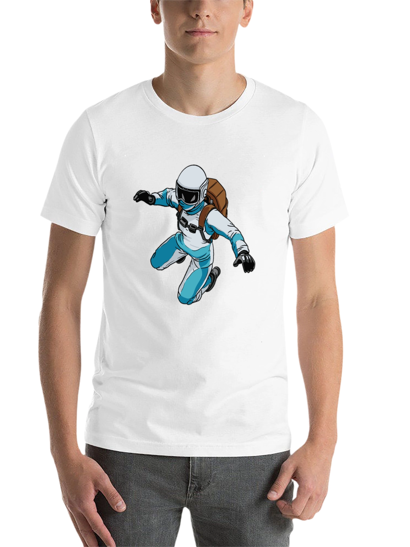 Black Skydiver Graphic Black T-Shirt view 14