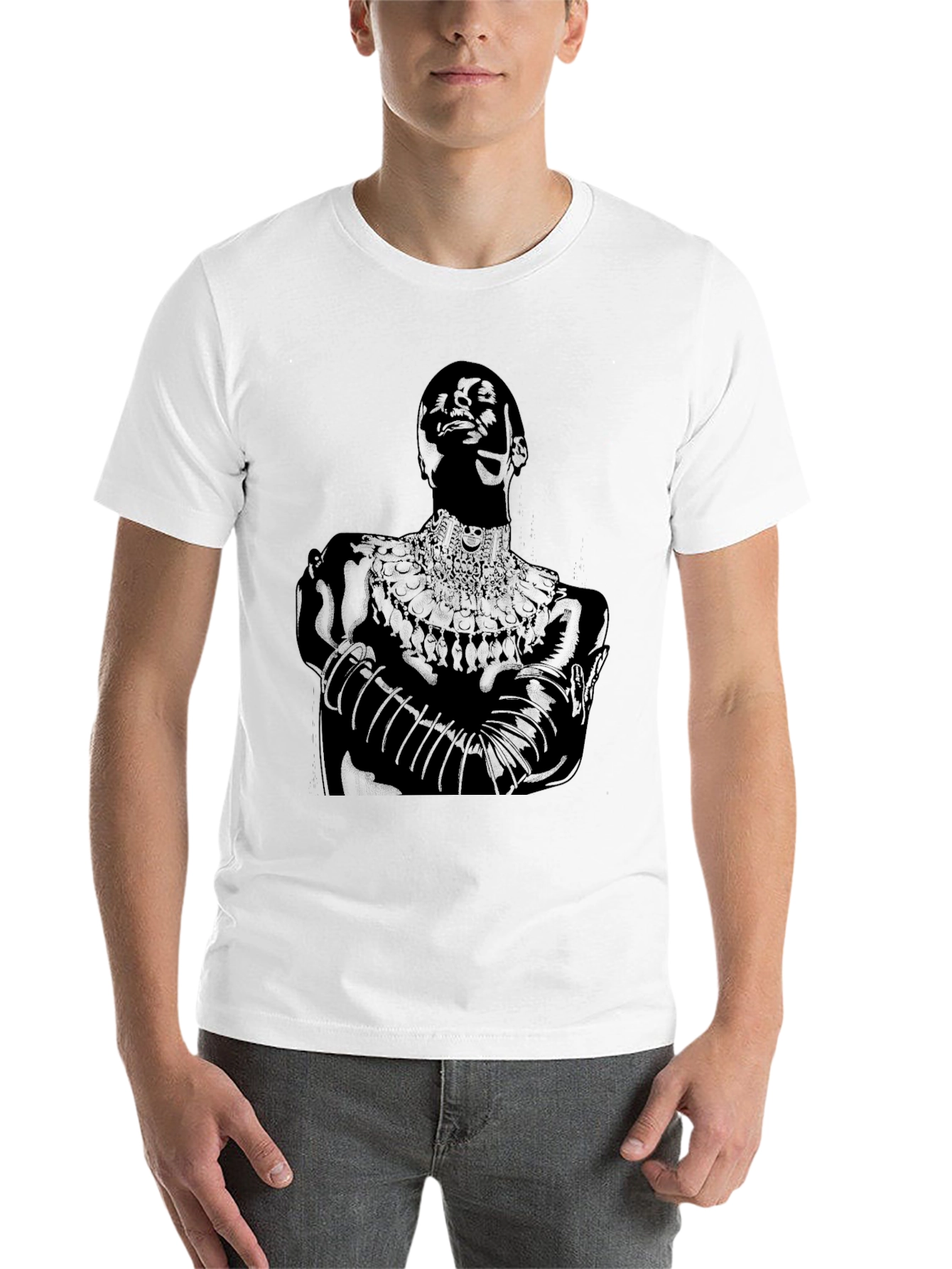 Black Black T-Shirt with Figure Graphic view 14