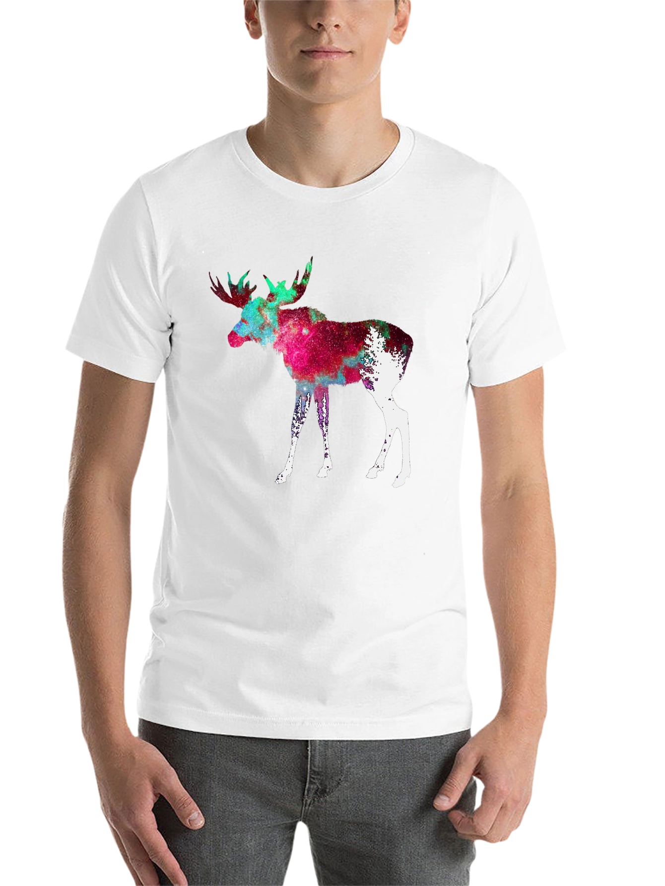 Black Cosmic Moose Graphic Tee - Black view 14