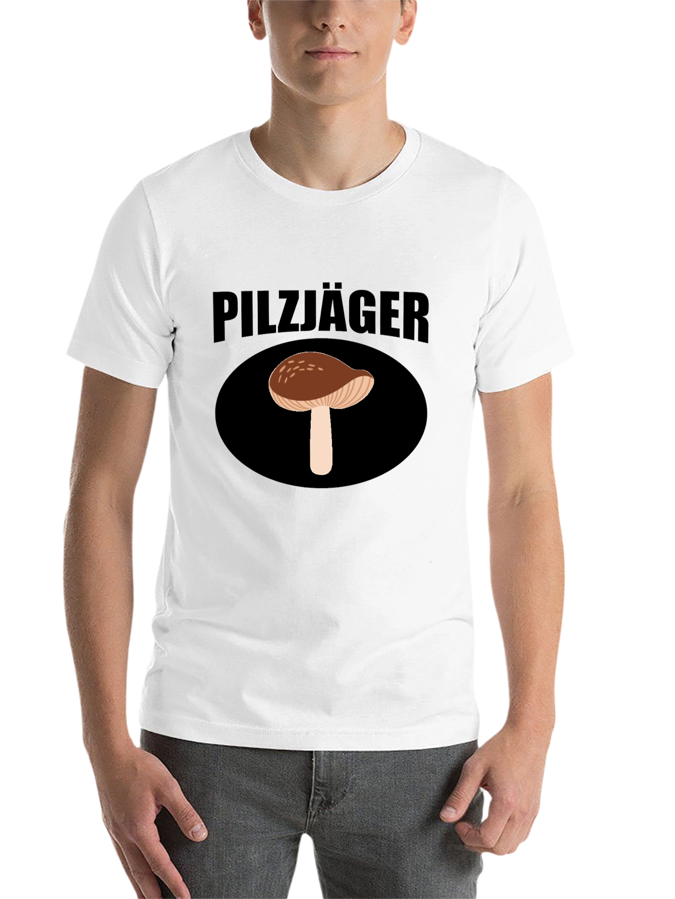 Pilzjäger Mushroom Hunter Graphic Tee - Black - 14
