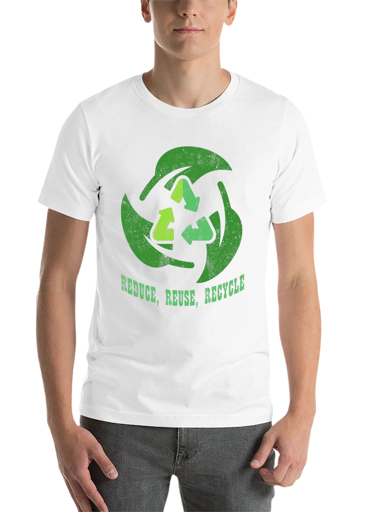 Reduce, Reuse, Recycle T-Shirt - Eco-Friendly Green Design - 14