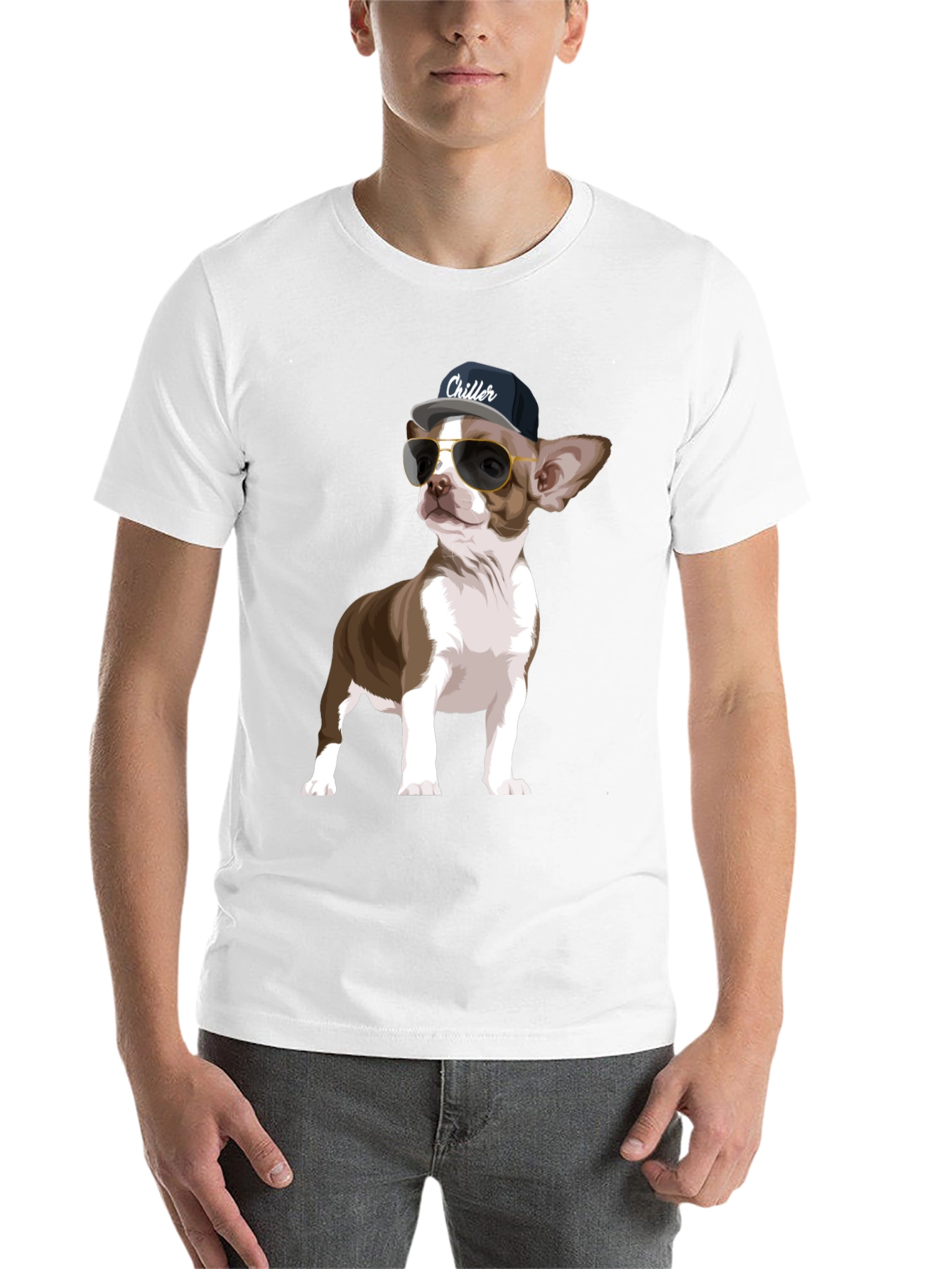 Black Cool Chihuahua Graphic T-Shirt view 14