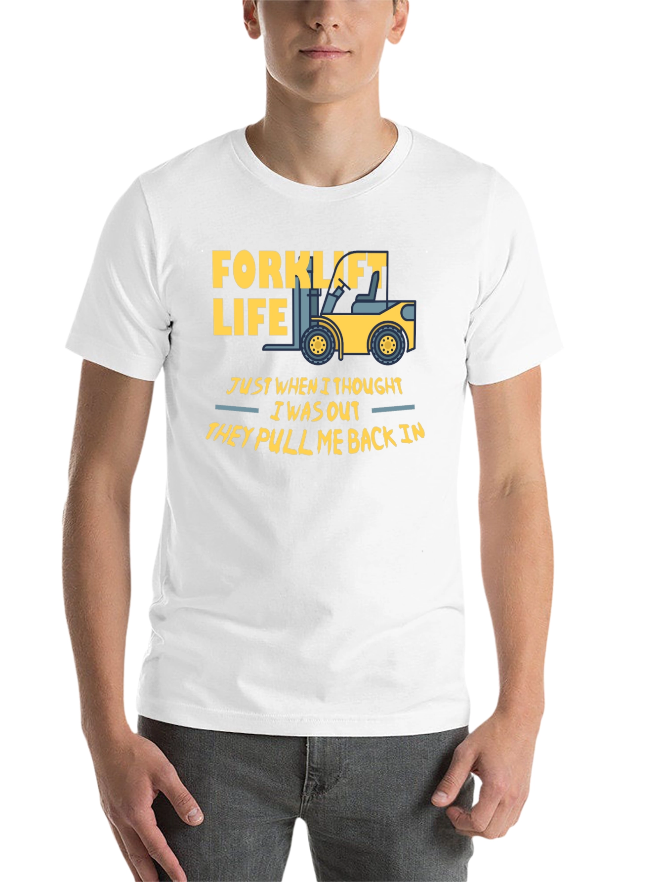 Black Forklift Life T-Shirt - Funny Work Tee view 14