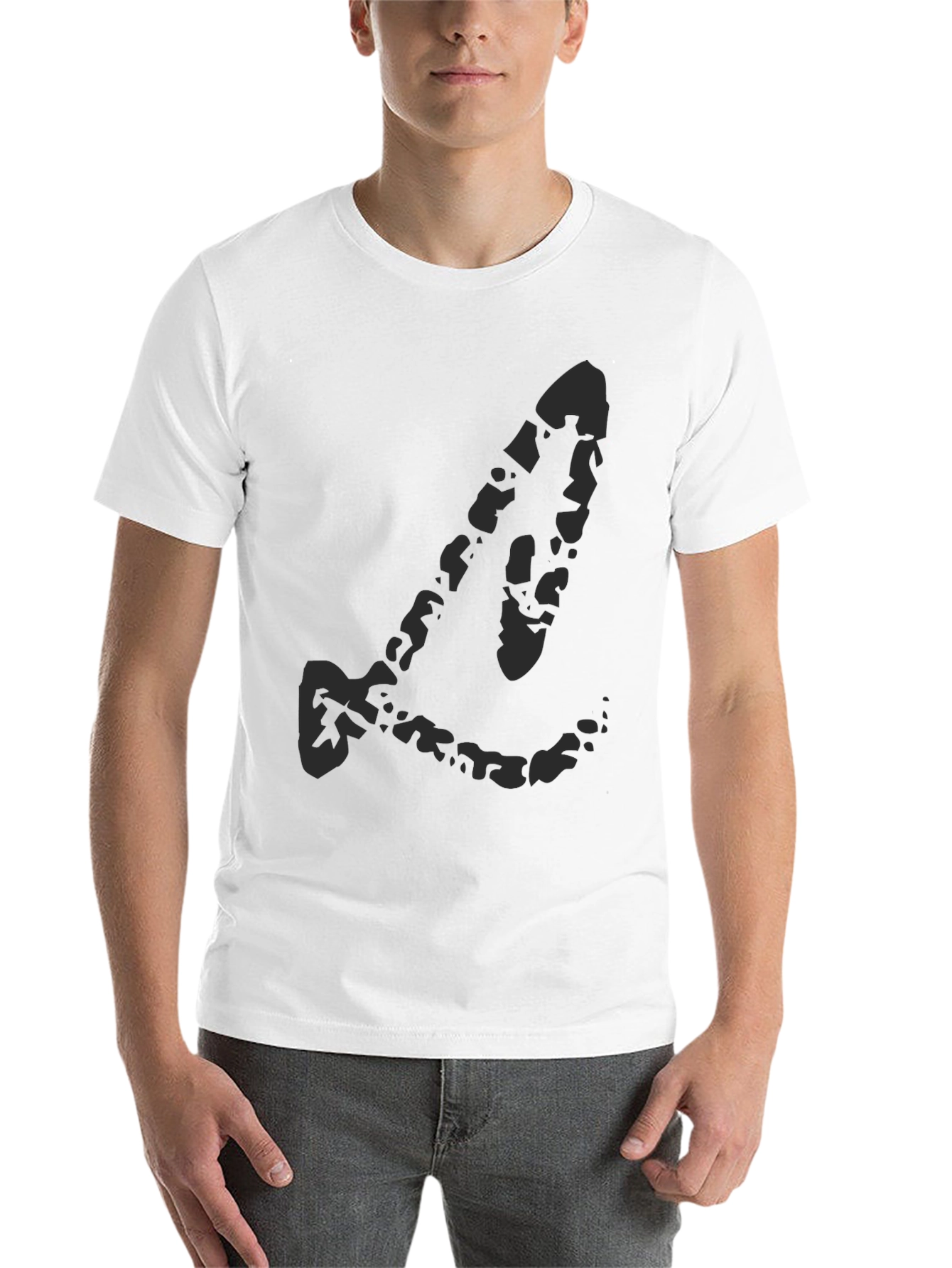 Black Black Graphic Print Crew Neck T-Shirt view 14