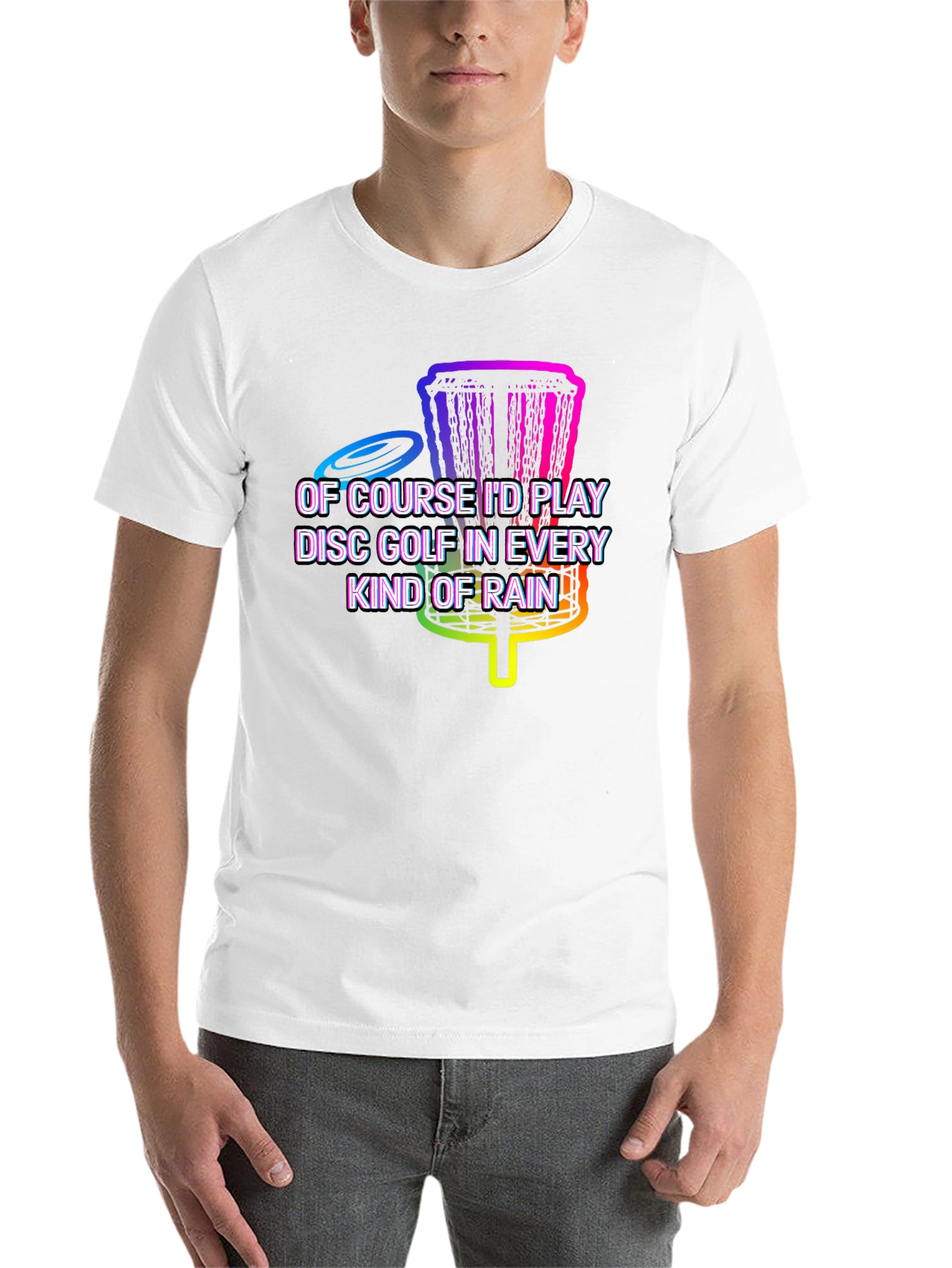 Black Disc Golf in Every Kind of Rain Graphic Tee view 14