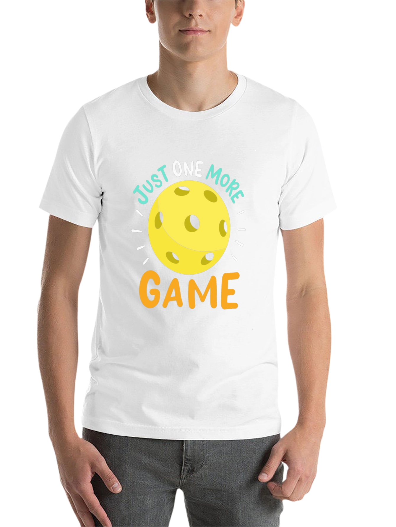 Black Just One More Game Pickleball T-Shirt view 14