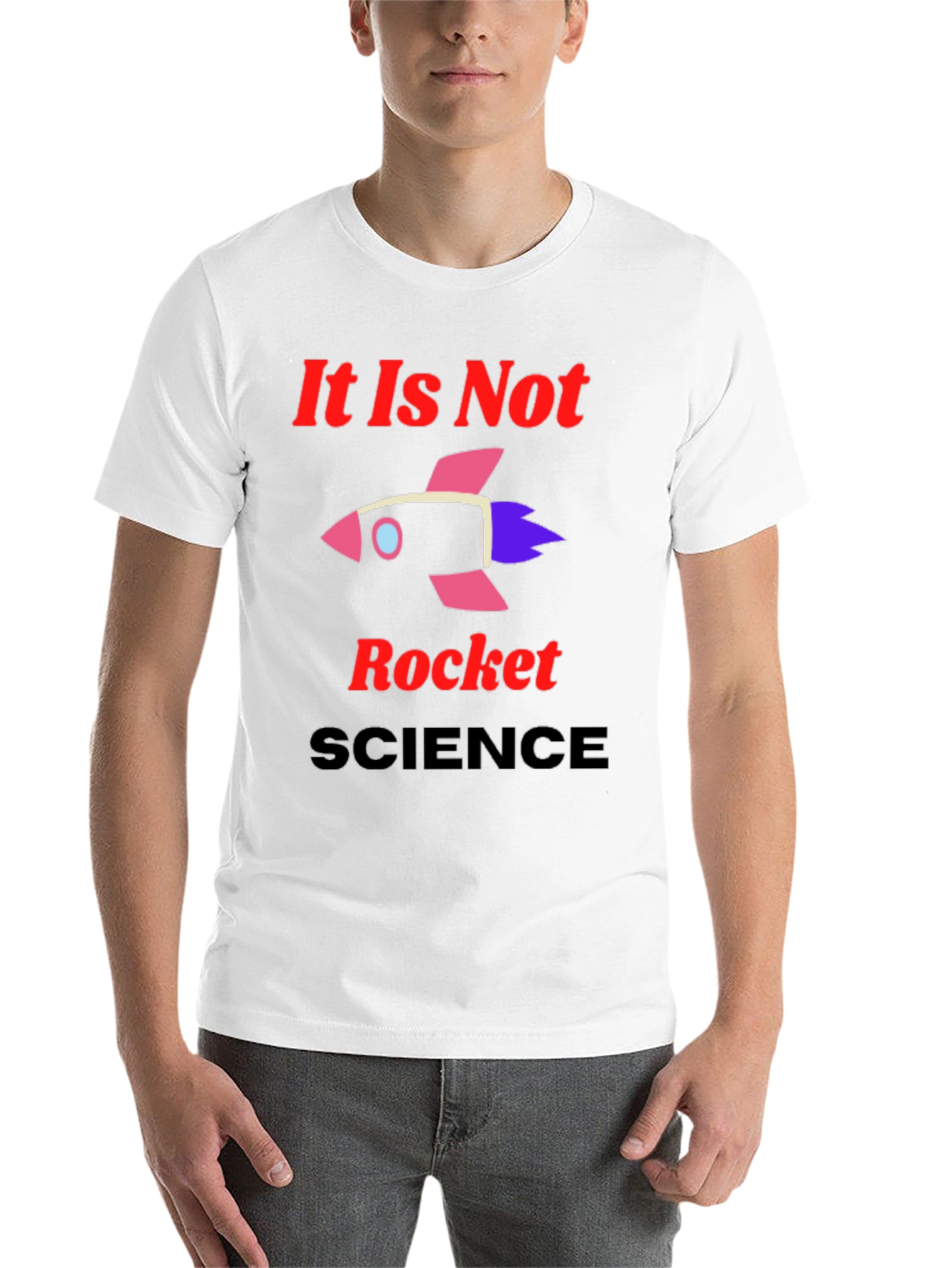 Black It Is Not Rocket Science Graphic T-Shirt view 14