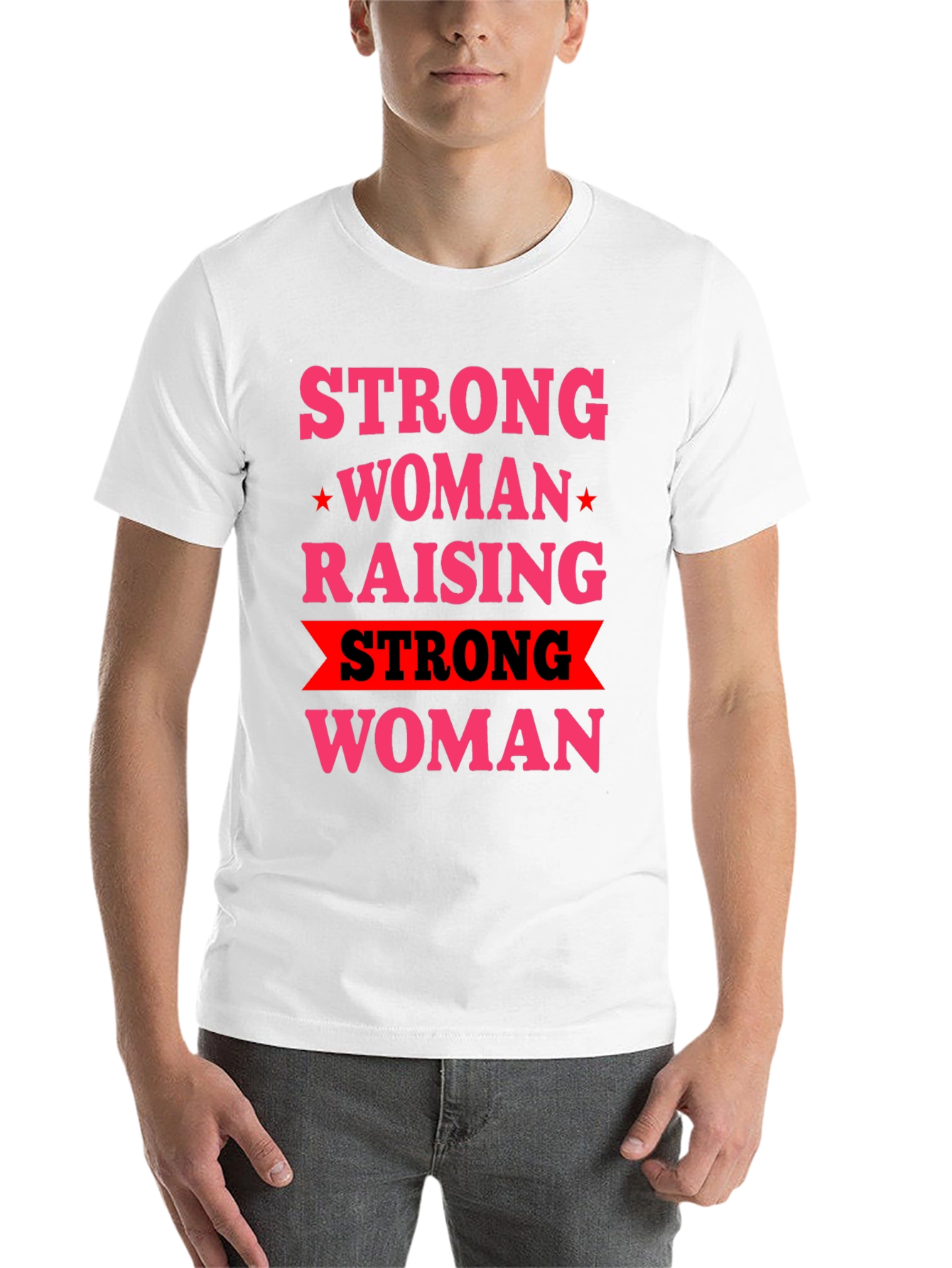 Black Strong Woman Raising Strong Woman Graphic Tee view 14