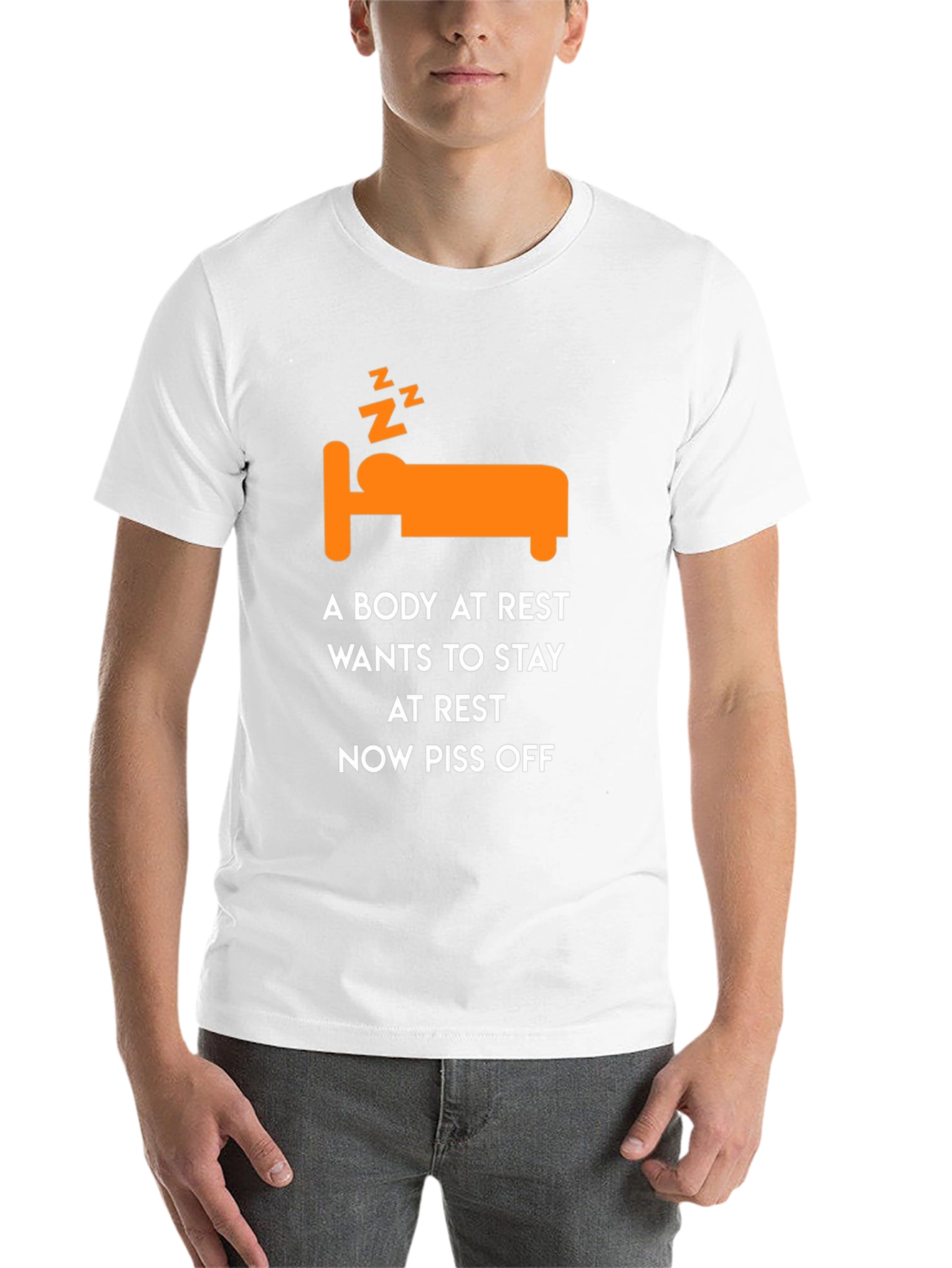 Black Funny Sleepy T-Shirt: A Body At Rest view 14