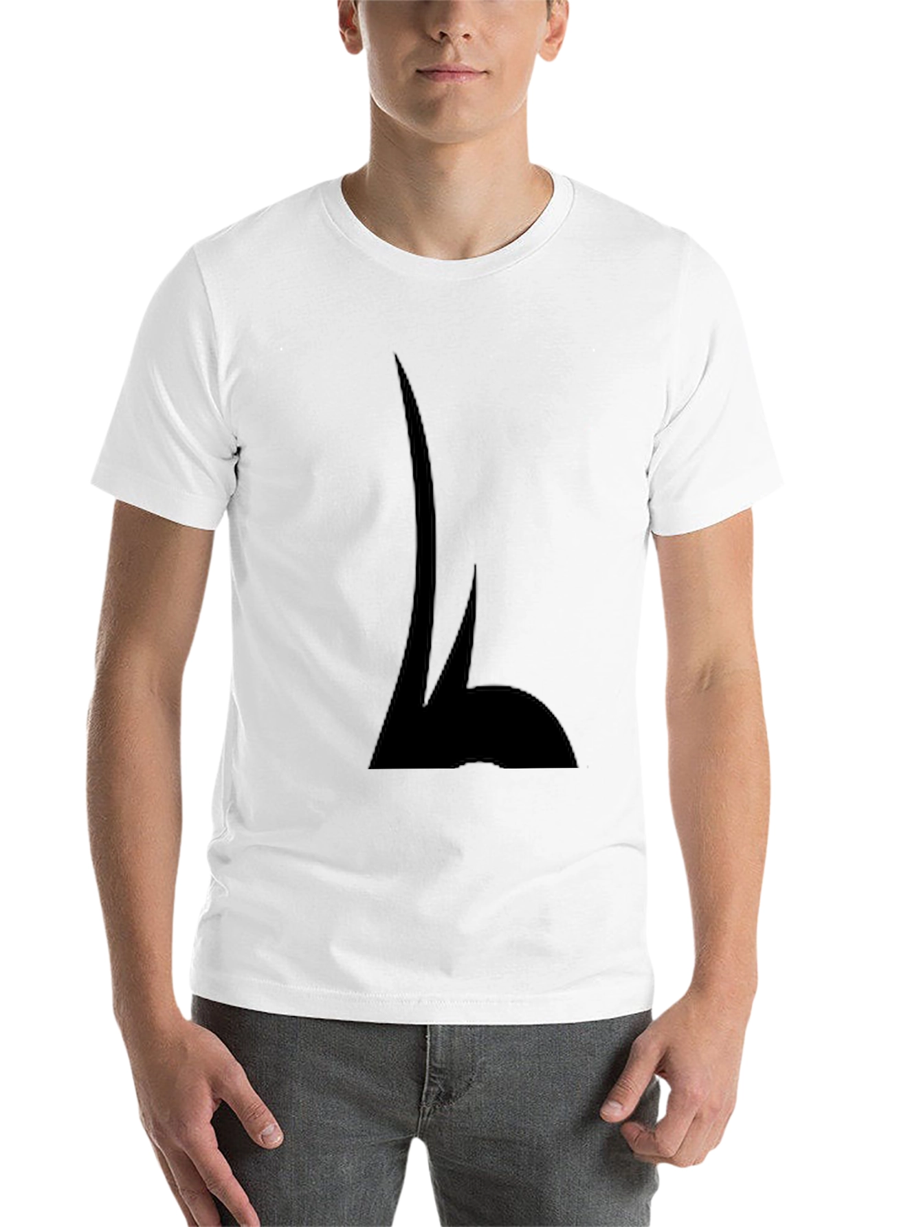 Black Shadowy Silhouette Graphic Tee - Modern Casual Wear view 14