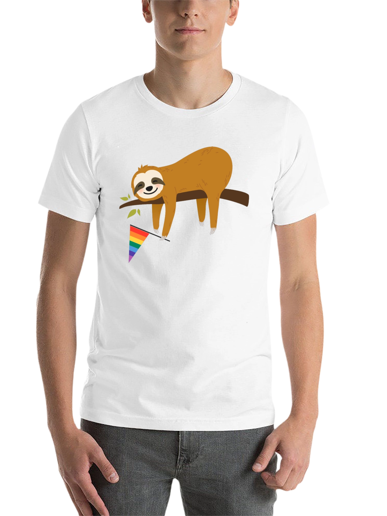 Black Sloth Pride T-Shirt - LGBT Support view 14
