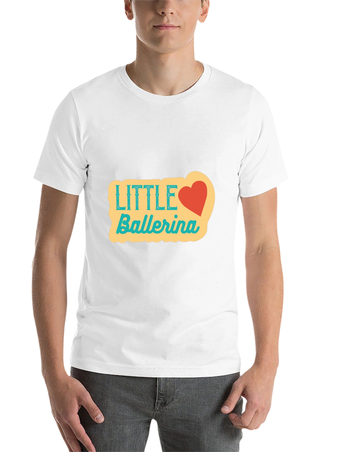 Black Little Ballerina Graphic Tee - Cute Heart Design view 14