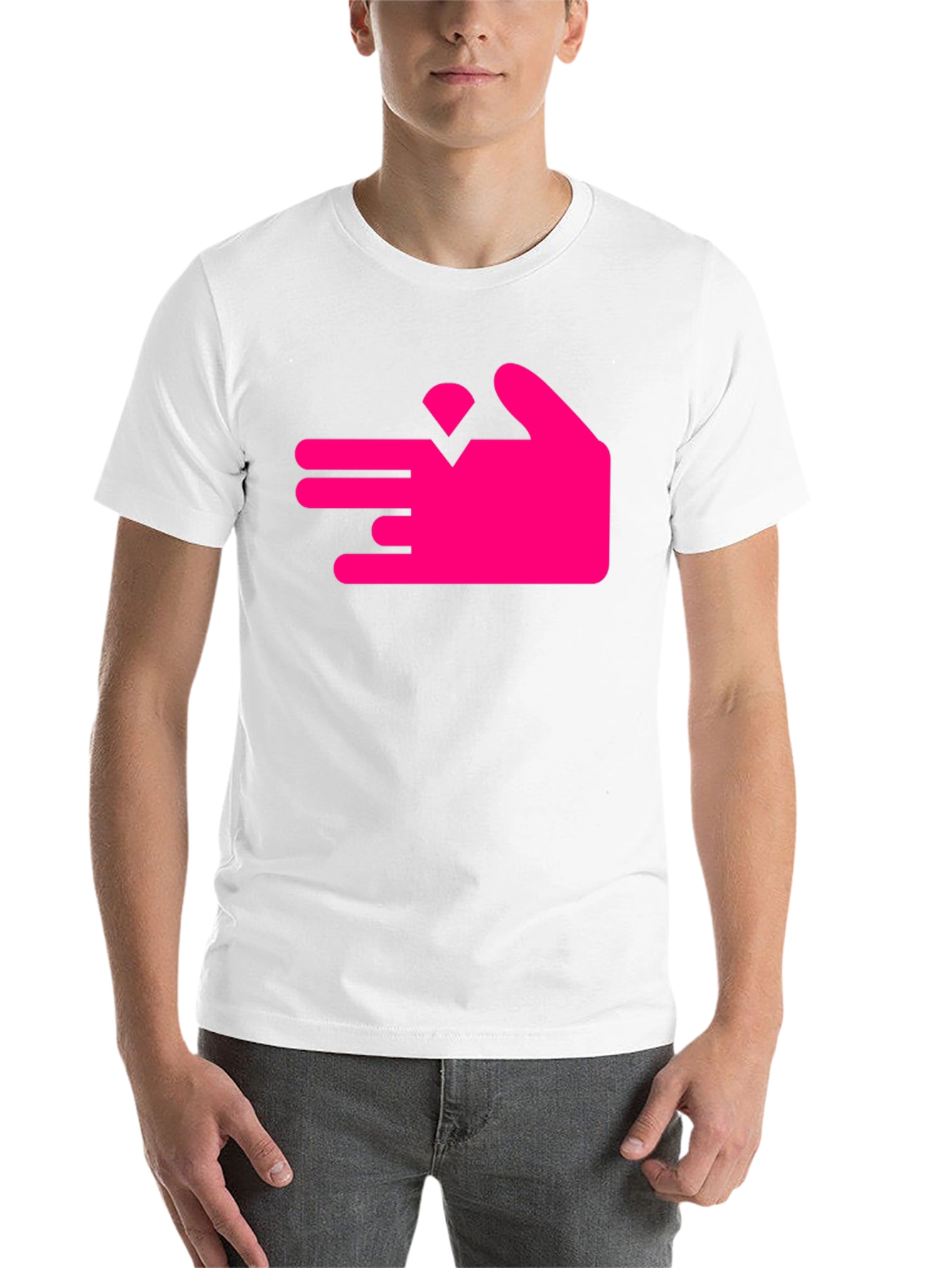 Abstract Hand Diamond Graphic Tee - Bold Design, Modern Style - 14