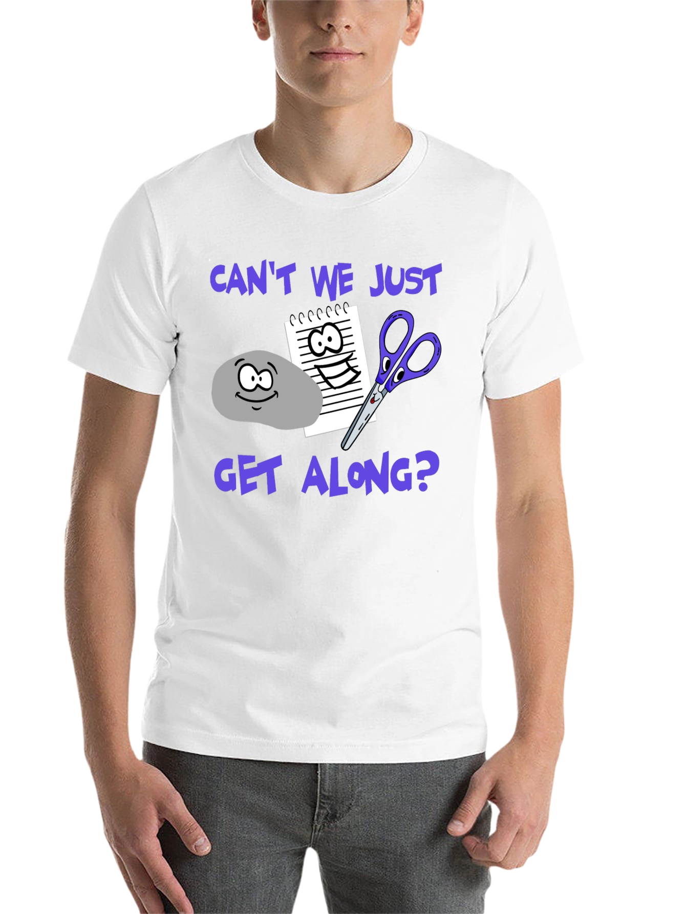 Black Rock Paper Scissors 'Can't We Just Get Along?' Graphic T-Shirt view 14