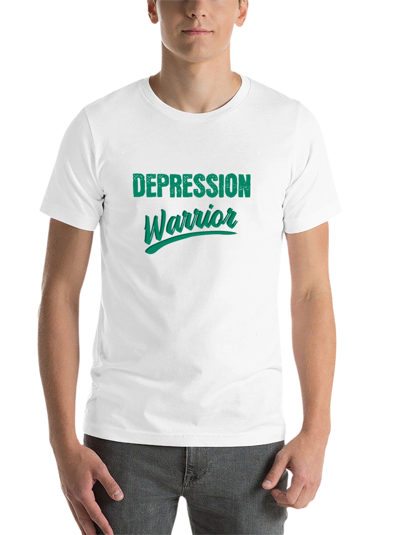 Black Depression Warrior Graphic Tee - Black view 14