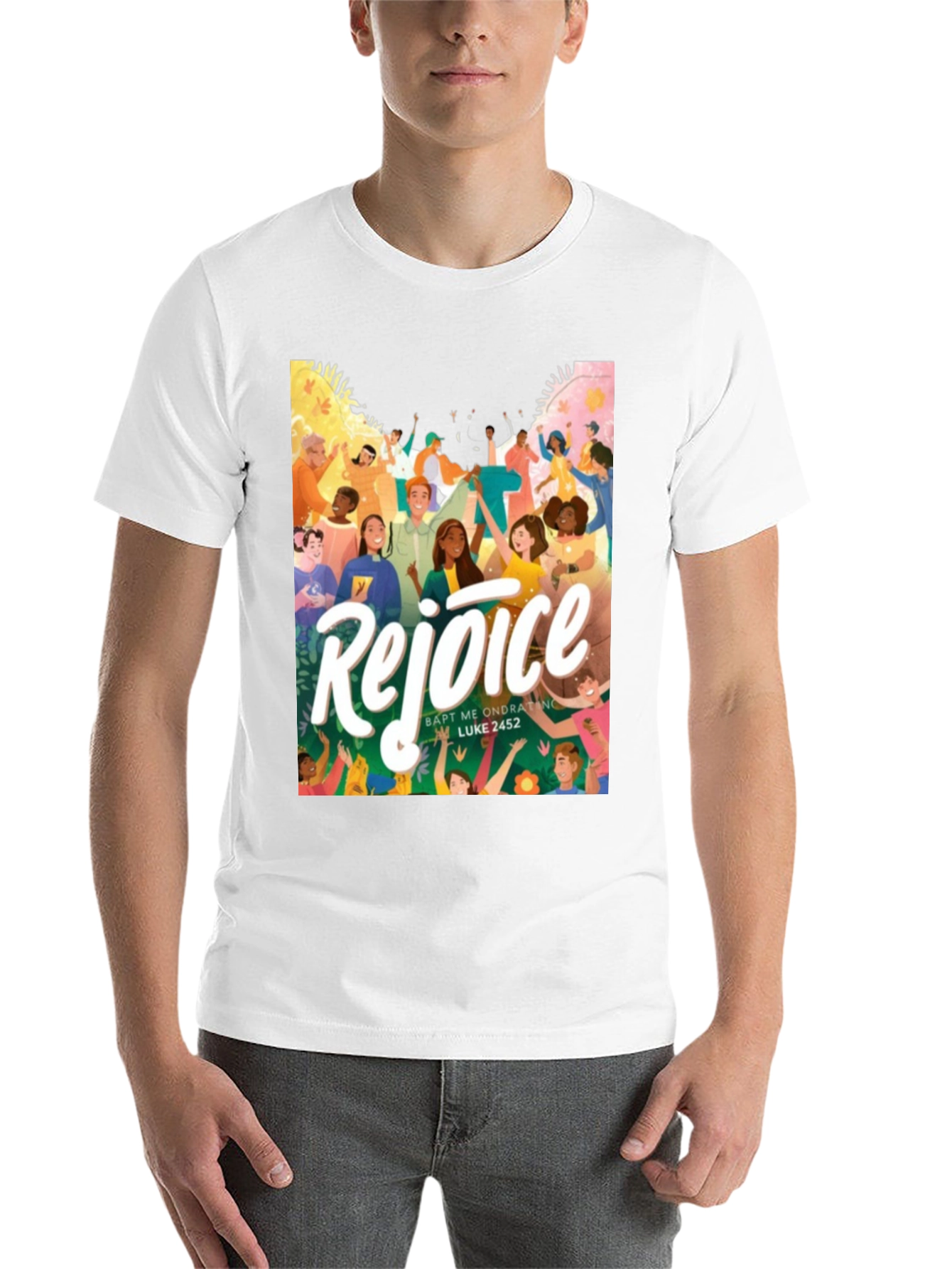 Rejoice Graphic Print T-Shirt - 14