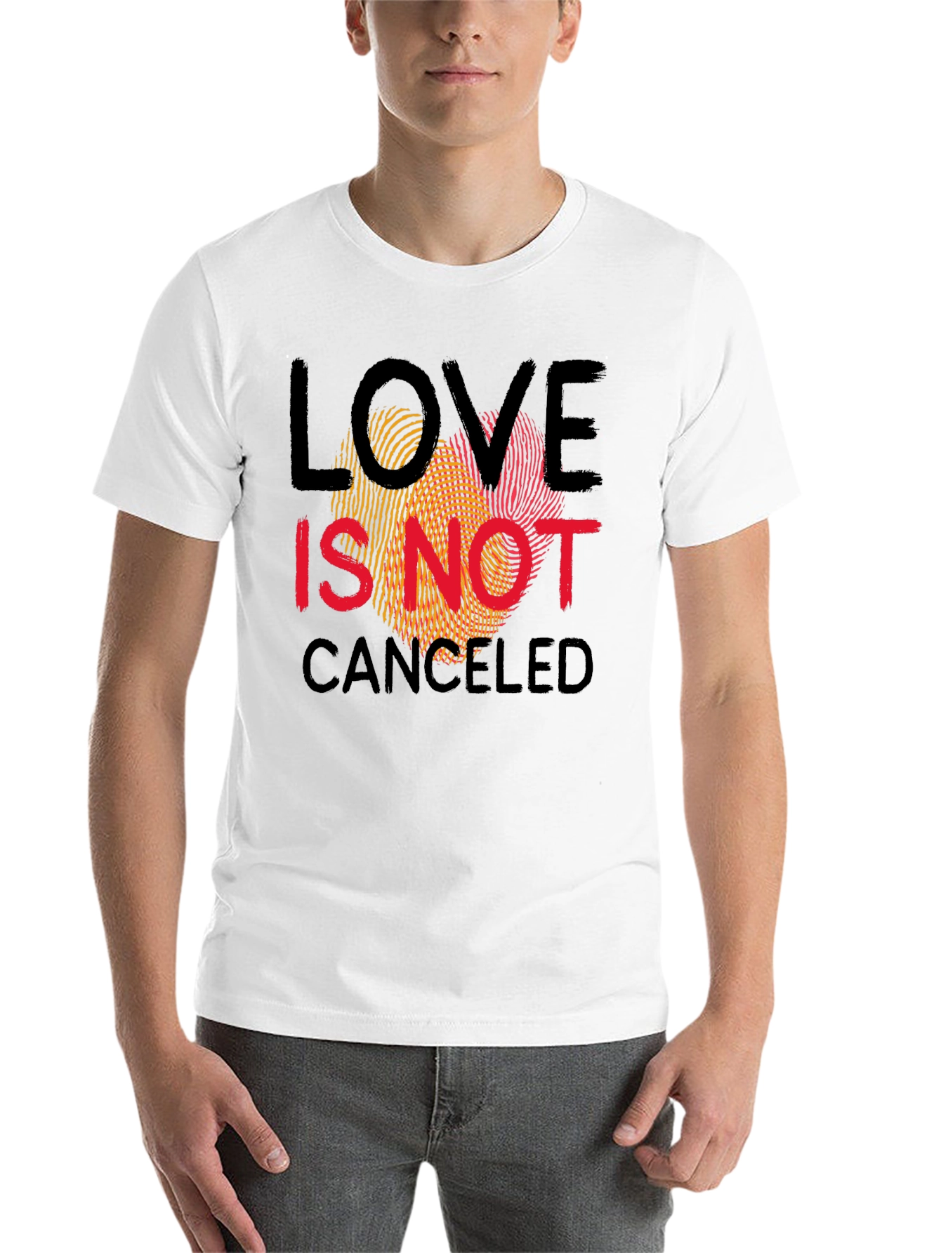 Black Love Is Not Canceled Graphic Tee - Black Crew Neck view 14
