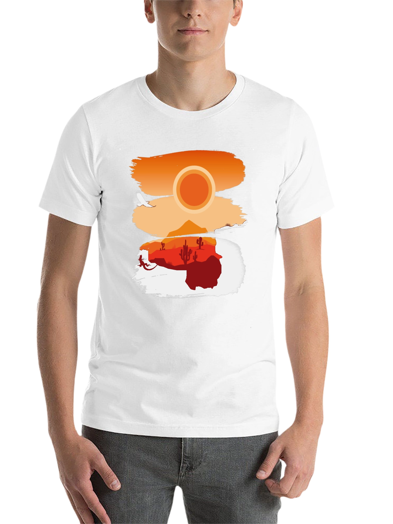 Black Desert Sunset Graphic T-Shirt view 14