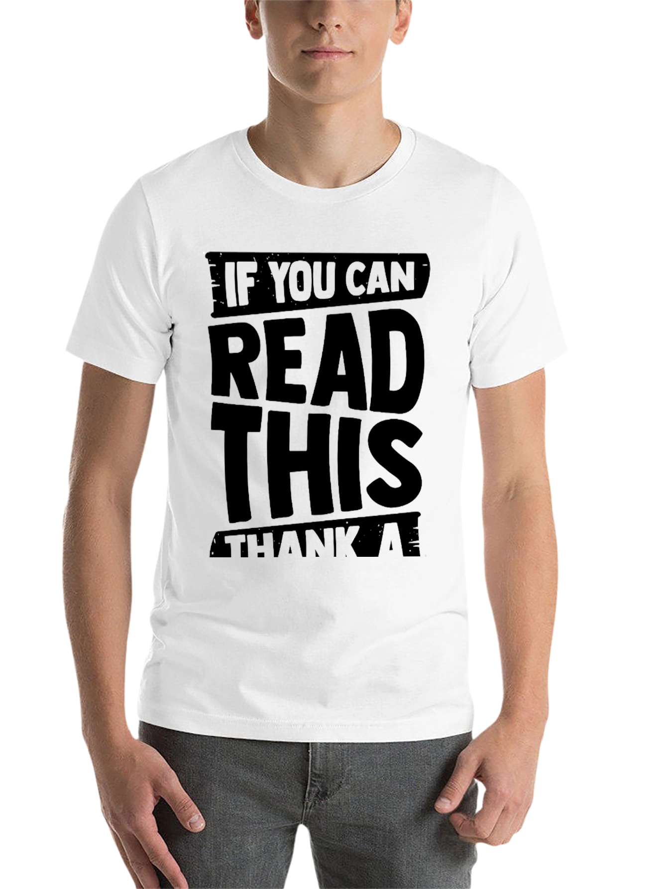 Black If You Can Read This Graphic Tee view 14