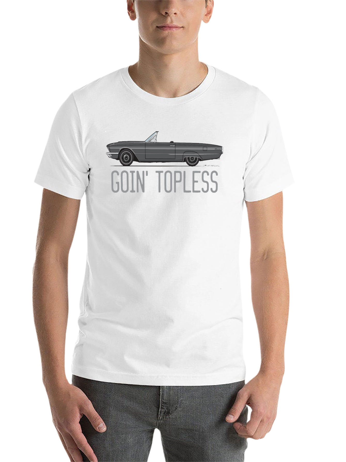 Black Goin' Topless Car T-Shirt view 14