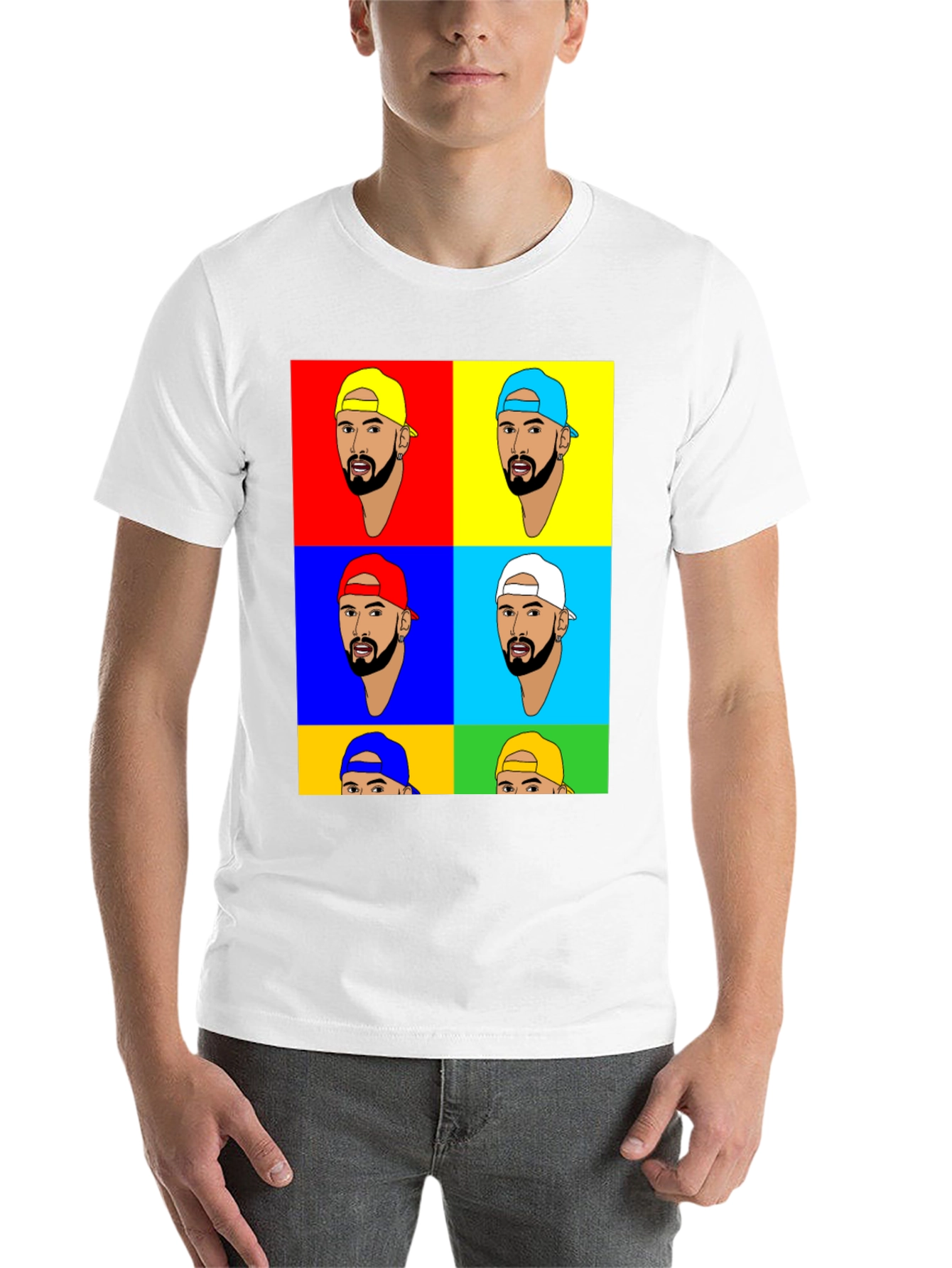 Black Pop Art Graphic Tee - Trendy & Unique Design view 14