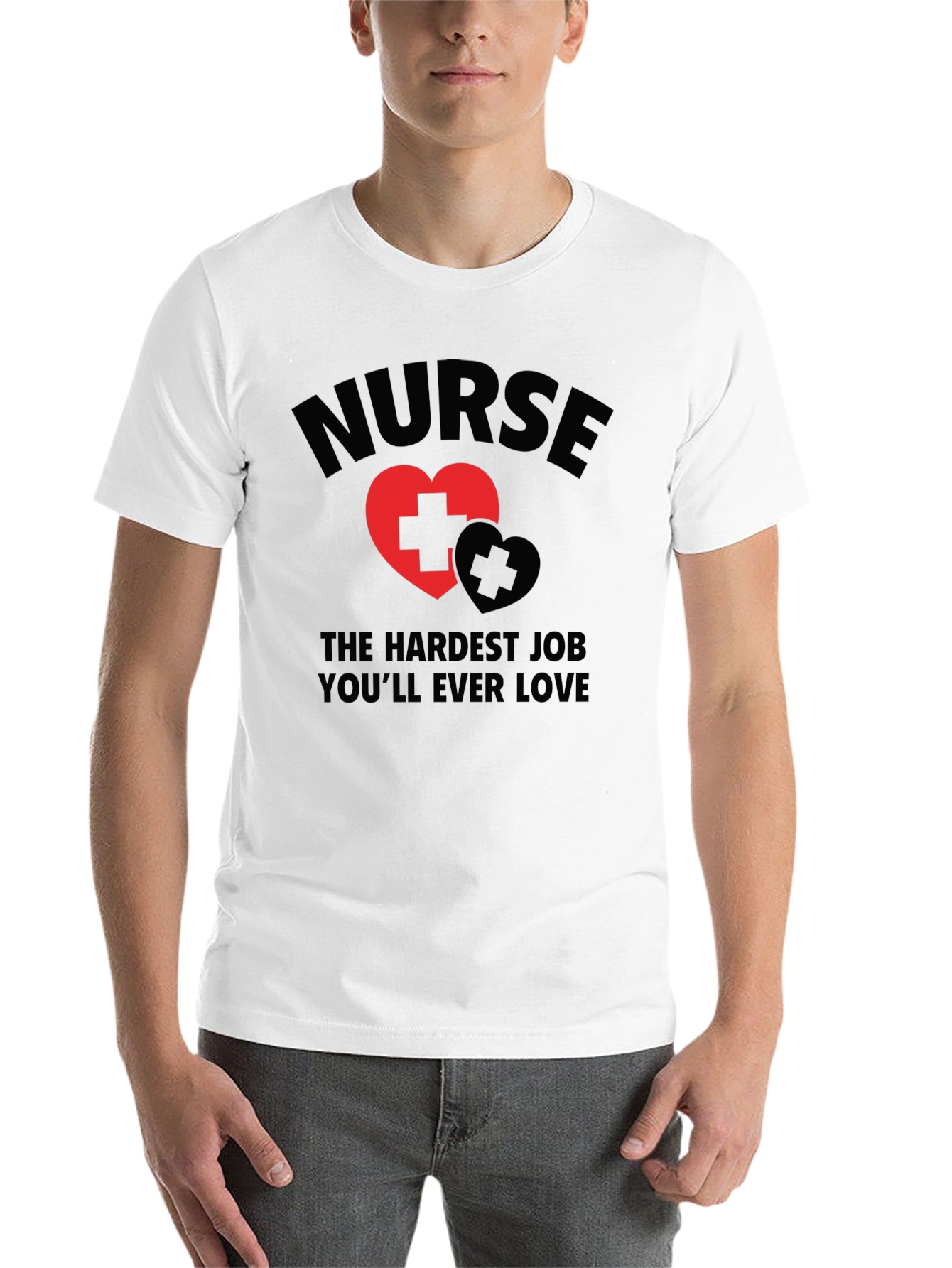 Black Nurse Hardest Job Love T-Shirt view 14