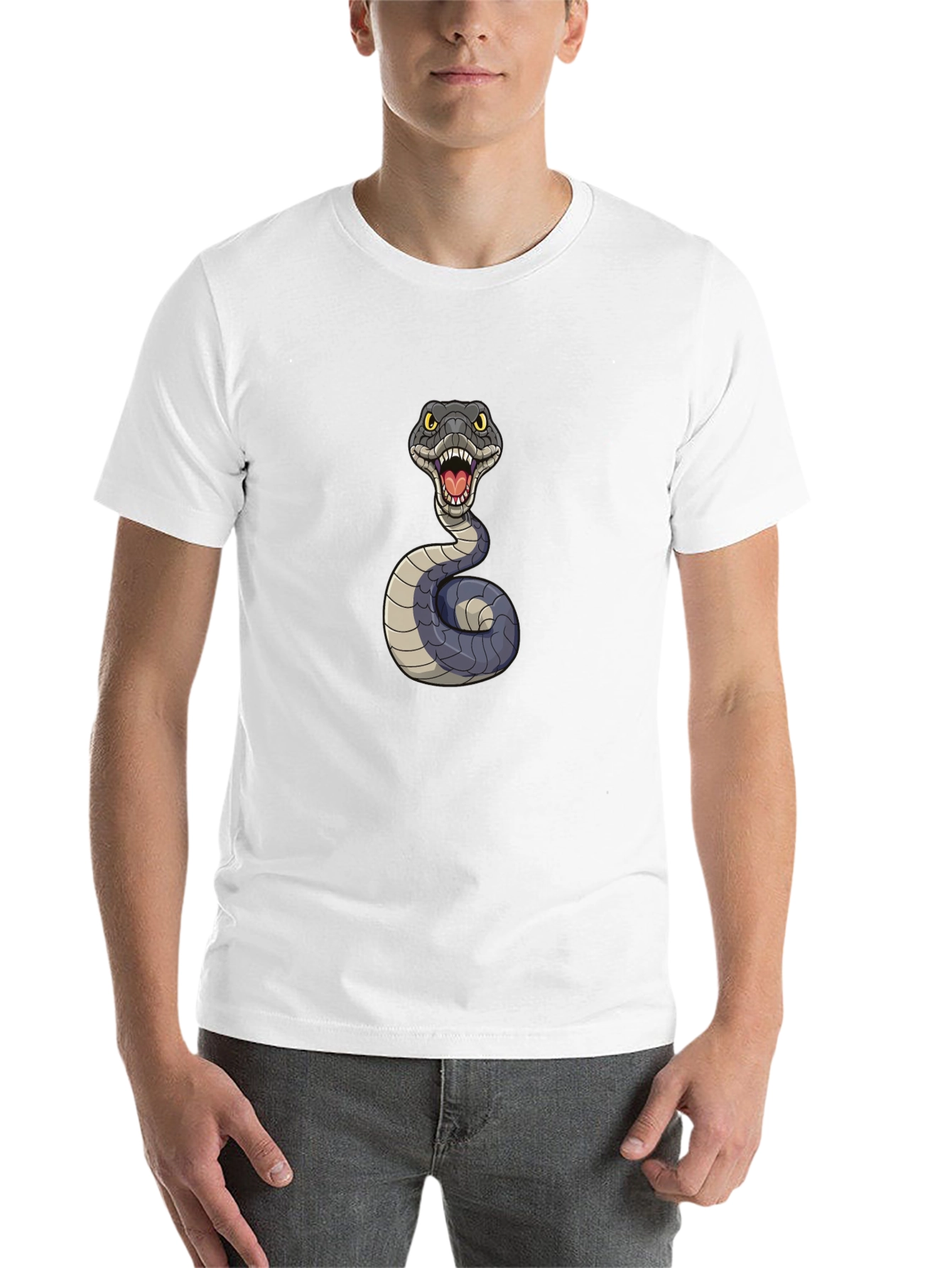 Black Snake Graphic Tee - Men's Black T-Shirt view 14