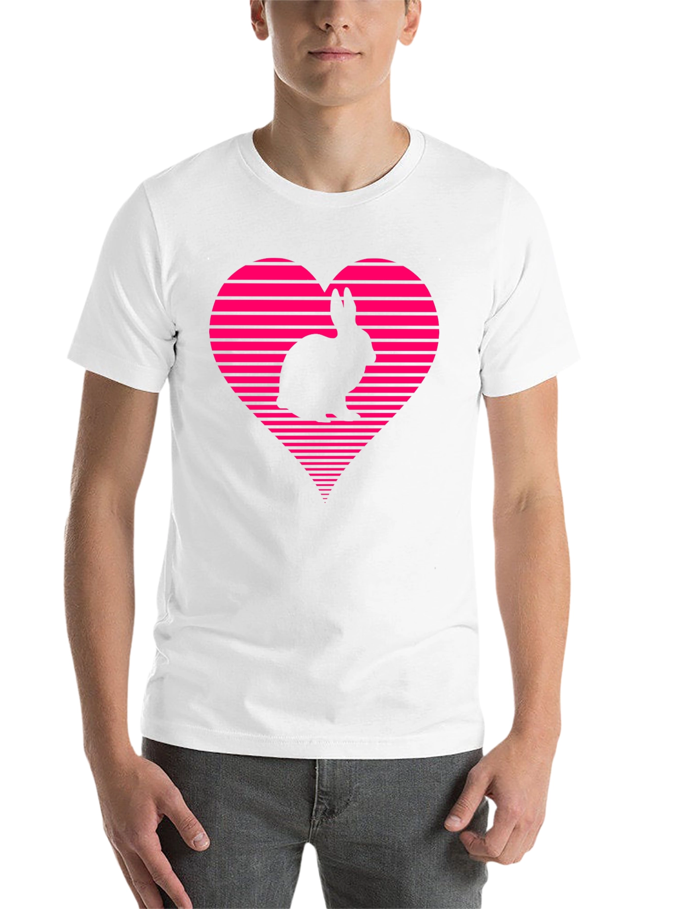 Black Rabbit Heart Graphic Tee - Black view 14