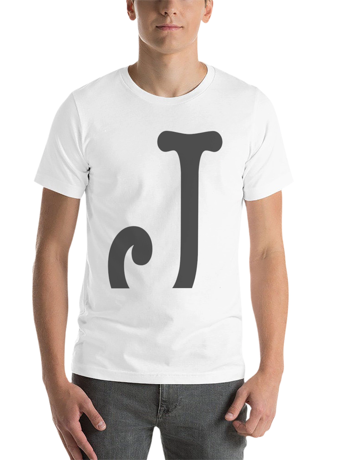 Black Initial 'CJ' Black T-Shirt view 14