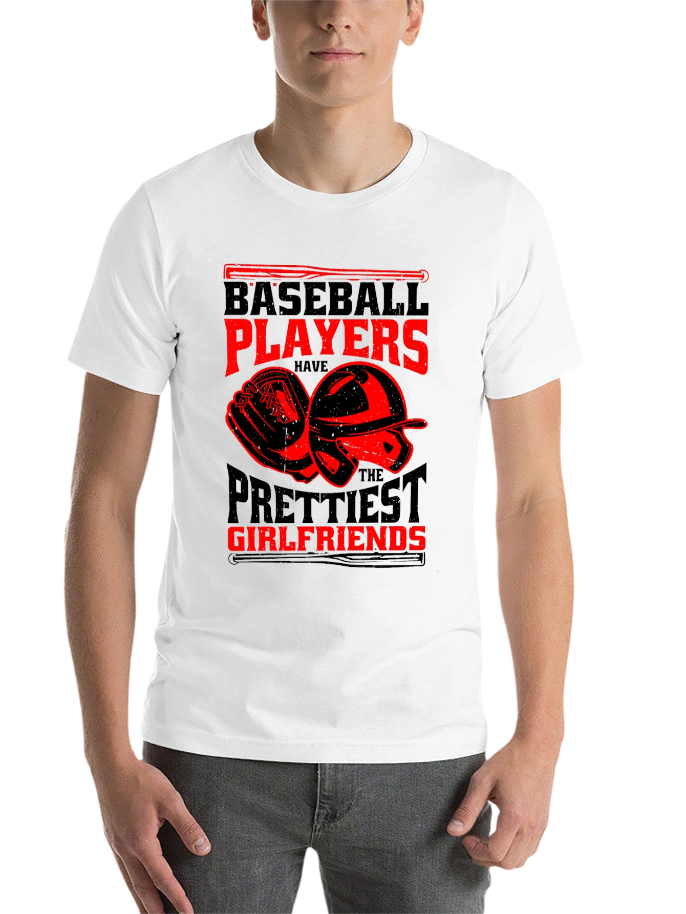 Black Baseball Player T-Shirt -  Prettiest Girlfriends view 14